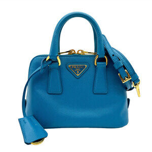 Prada crossbody shoulder bag handbag blue leather